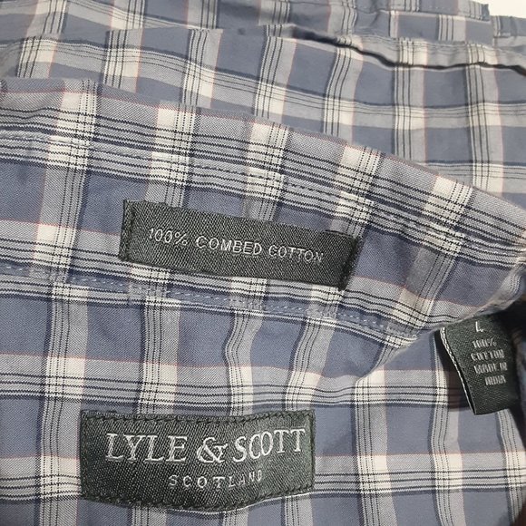 Lyle & Scott Men's Combed Cotton Button Down Long Sleeve Shirt in size L - Picture 4 of 4